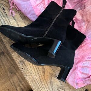 Stewart Weitzman synthetic fabric short ankle boots